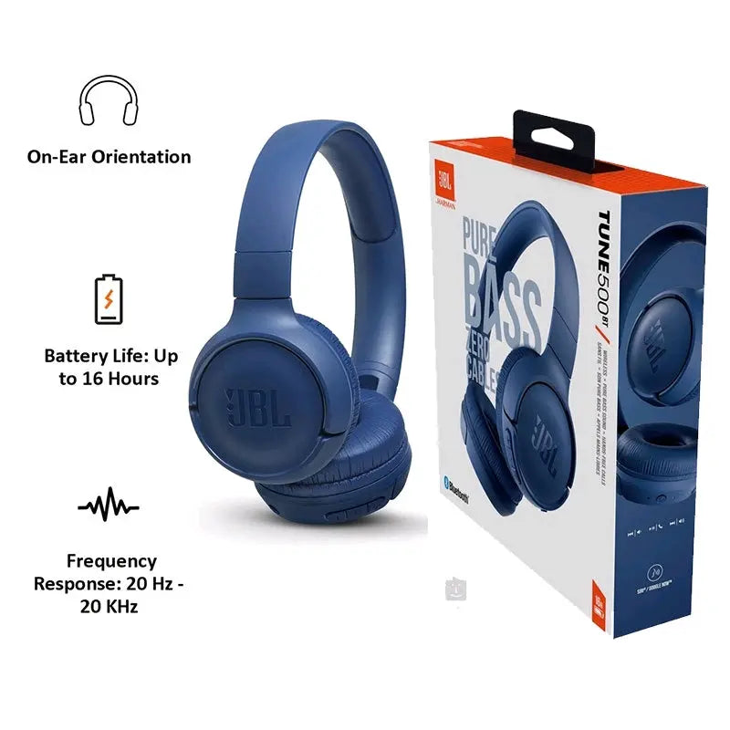 Auriculares JBL 500BT Pure Bass G'S Electronic Store