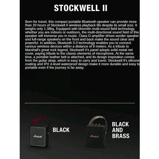 Bocina Marshall Stockwell II G'S Electronic Store