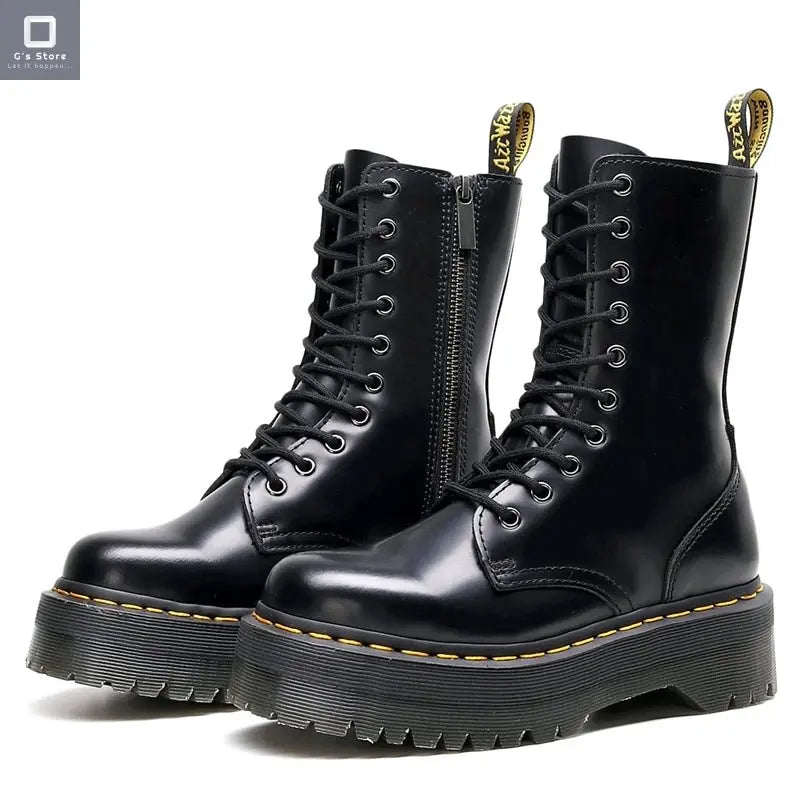 Bota larga. Dr. Martens Air Wair 10 hoyos plataforma y cierre lateral G'S Store