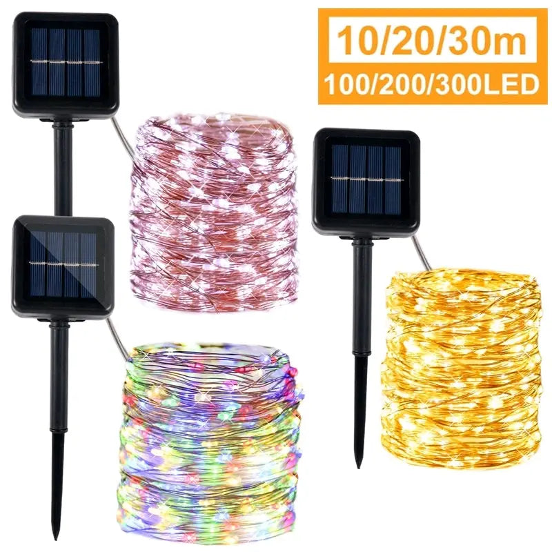 Luces led's solares para exteriores 10 Mts / 20 Mts / 30 Mts. G'S Electronic Store