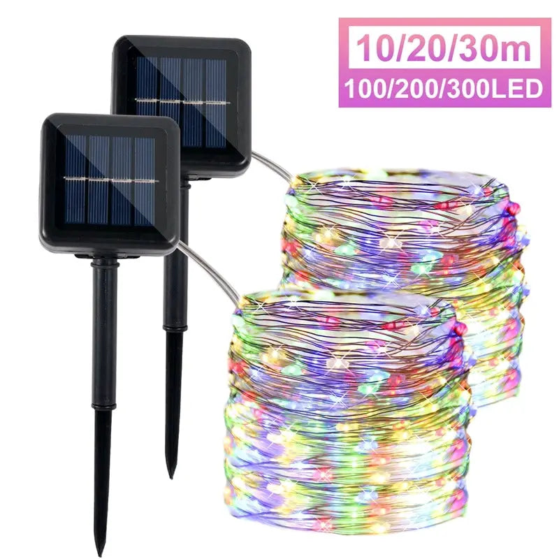 Luces led's solares para exteriores 10 Mts / 20 Mts / 30 Mts. G'S Electronic Store