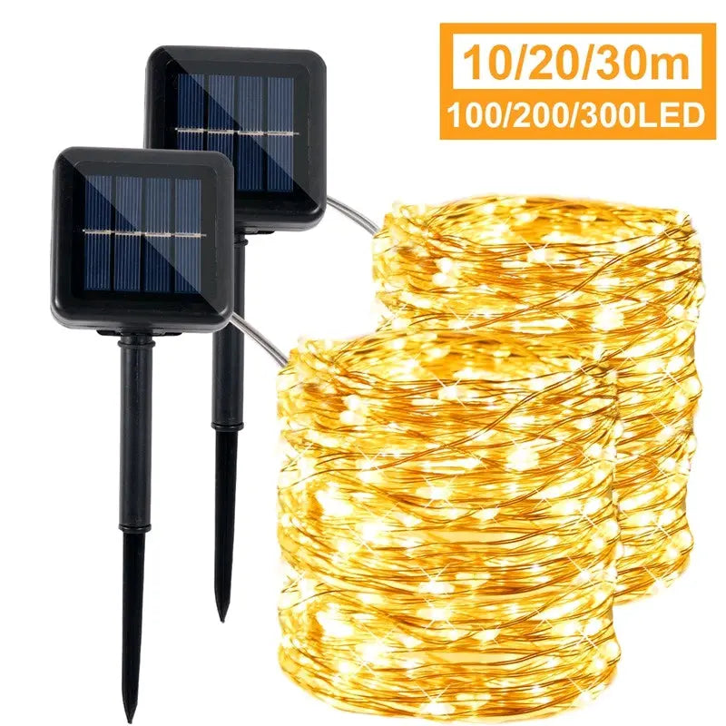 Luces led's solares para exteriores 10 Mts / 20 Mts / 30 Mts. G'S Electronic Store