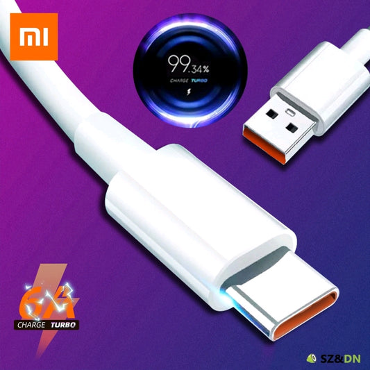 Cable Xiaomi tipo C 6A carga rápida G'S Electronic Store