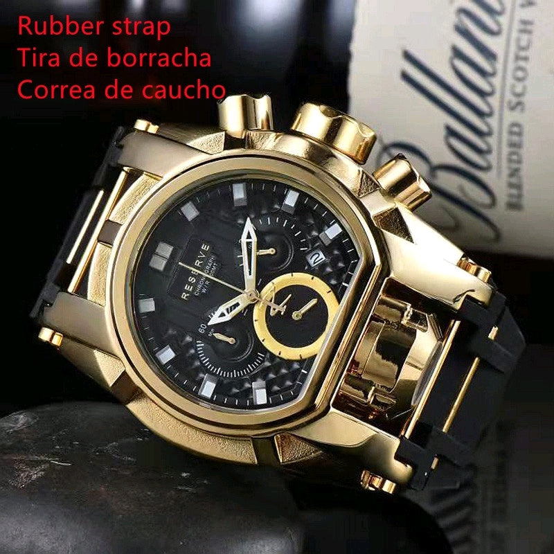 Reloj Reserva Trabajo Hombres Reloj De Cuarzo Cronógrafo G'S Store