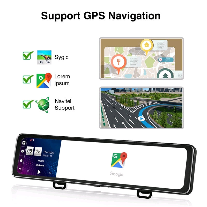 Dash Cam cámara de coche Android con GPS, maps, WiFi touch de 12" G'S Electronic Store