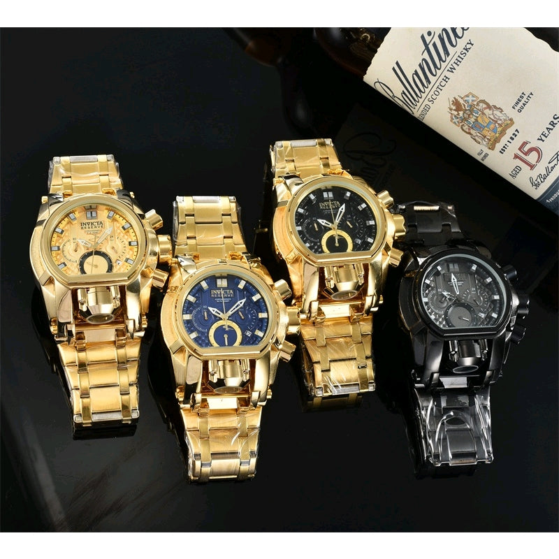 Reloj Reserva Trabajo Hombres Reloj De Cuarzo Cronógrafo G'S Store