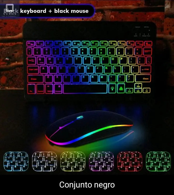 Teclado inalámbrico con Bluetooth con retroiluminación de 10" G'S Store